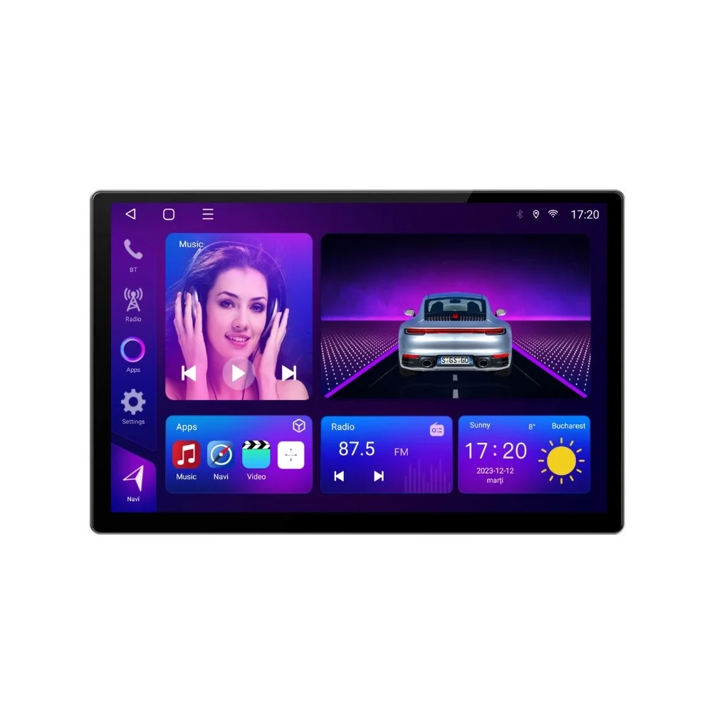 Navigatie dedicata cu Android Alfa Romeo Giulietta 2010 - 2014, 2GB RAM, Radio GPS Dual Zone, Display 2K QLED 13" Touchscreen, Internet Wi-Fi si slot SIM 4G, Bluetooth, MirrorLink, USB