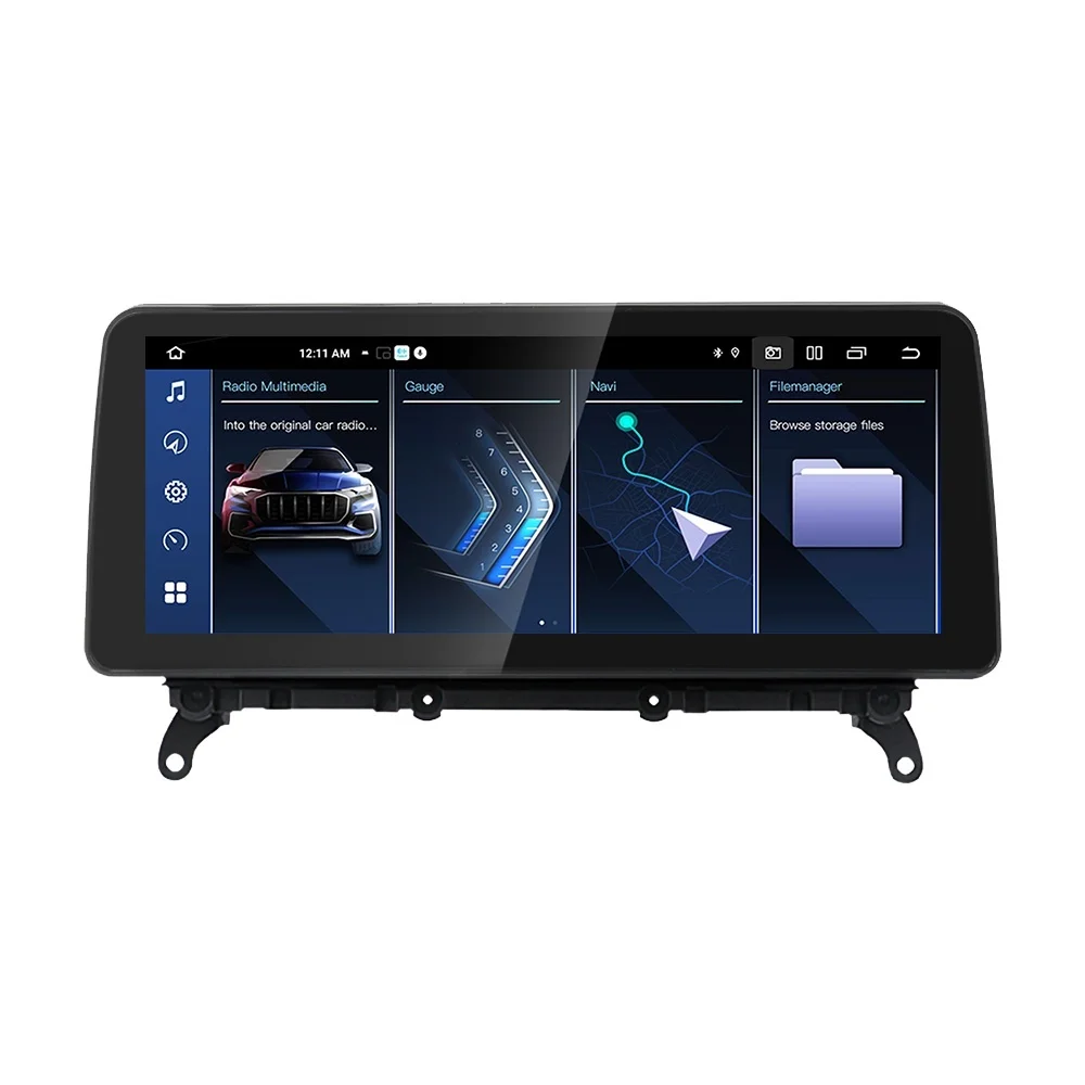 Navigatie dedicata cu Android BMW X3 (F25) 2016 - 2017 cu navigatie NBT EVO, 6GB RAM, Radio GPS Dual Zone, Display QLED 12.3" Touchscreen, Internet Wi-Fi si slot SIM 4G, Bluetooth, MirrorLink, USB