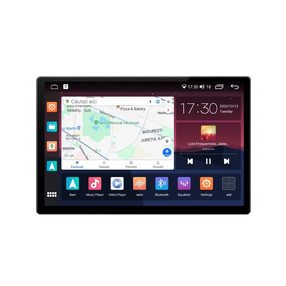 Navigatie dedicata cu Android VW Golf VII 2012 - 2019, negru, 8GB RAM, Radio GPS Dual Zone, Display 2K QLED 13" Touchscreen, Internet Wi-Fi si slot SIM 4G, Bluetooth, MirrorLink, USB