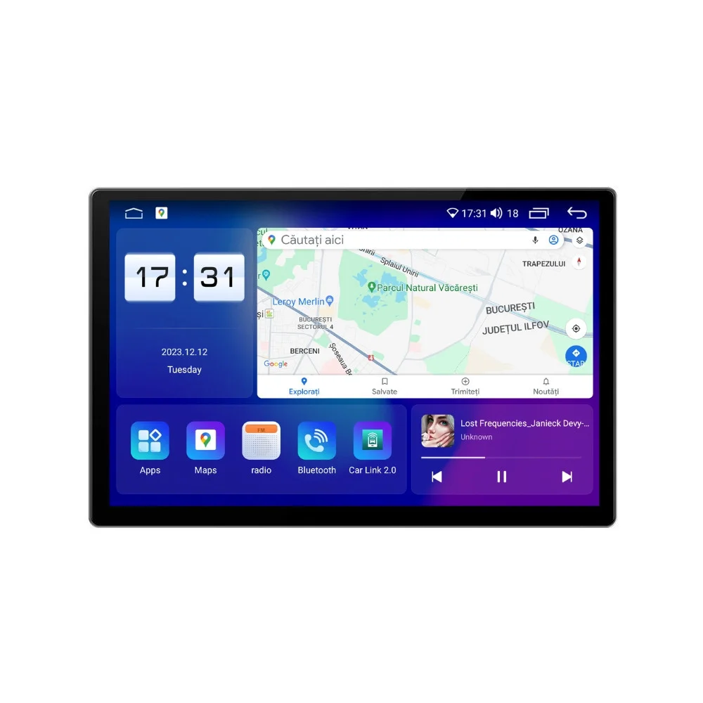 Navigatie dedicata cu Android Honda Civic IX Hatchback 2011 - 2015, 4GB RAM, Radio GPS Dual Zone, Display 2K QLED 13" Touchscreen, Internet Wi-Fi si slot SIM 4G, Bluetooth, MirrorLink, USB