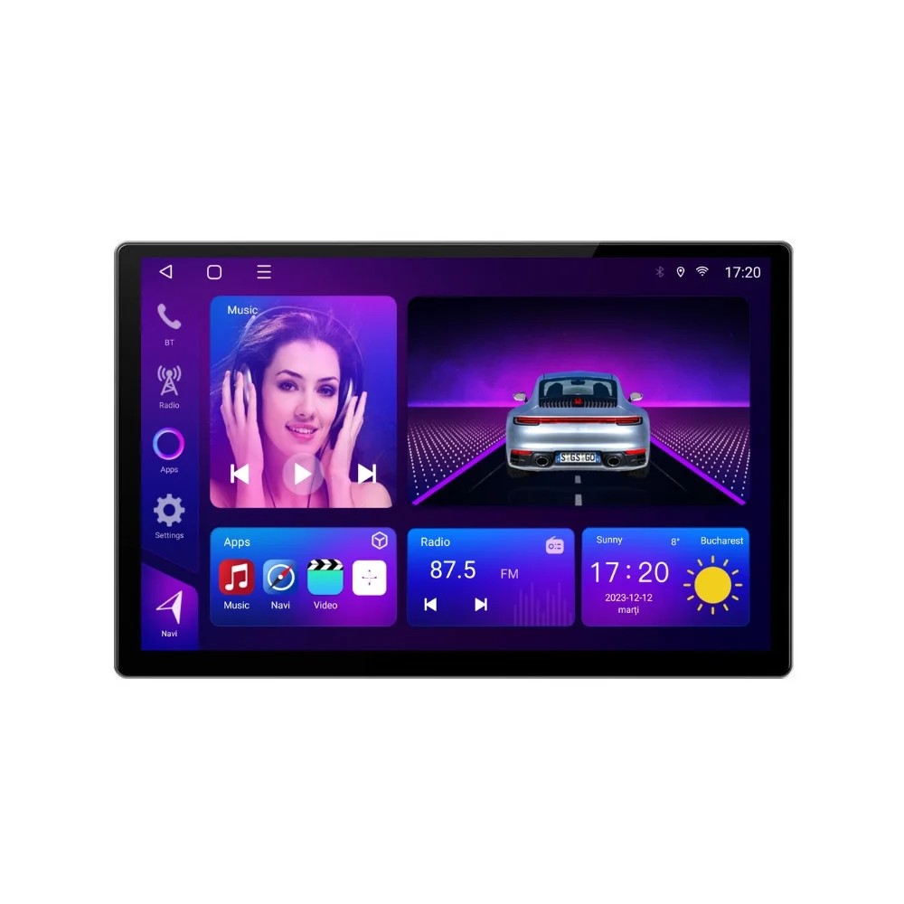 Navigatie dedicata cu Android Opel Karl 2015 - 2019, 2GB RAM, Radio GPS Dual Zone, Display 2K QLED 13" Touchscreen, Internet Wi-Fi si slot SIM 4G, Bluetooth, MirrorLink, USB