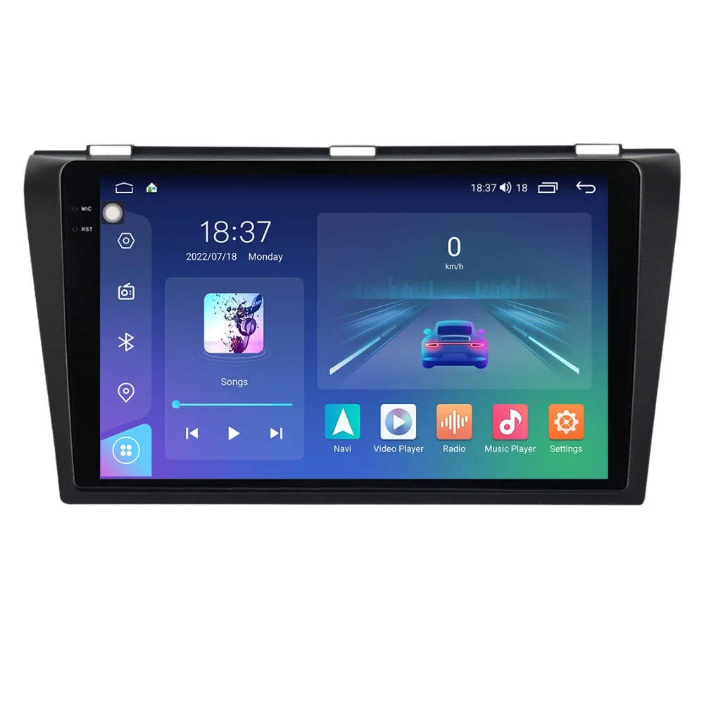 Navigatie dedicata cu Android Mazda 3 2003 - 2009, 4GB RAM, Radio GPS Dual Zone, Display 2K QLED 9.5" Touchscreen, Internet Wi-Fi si slot SIM 4G, Bluetooth, MirrorLink, USB