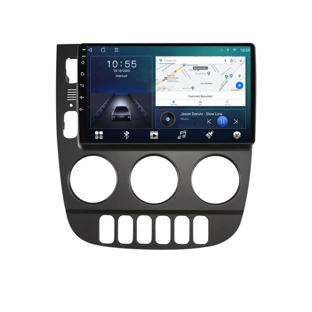 Navigatie dedicata cu Android Mercedes ML W163 2001 - 2005, 2GB RAM, Radio GPS Dual Zone, Display HD QLED 9" Touchscreen, Internet Wi-Fi si slot SIM 4G, Bluetooth, MirrorLink, USB