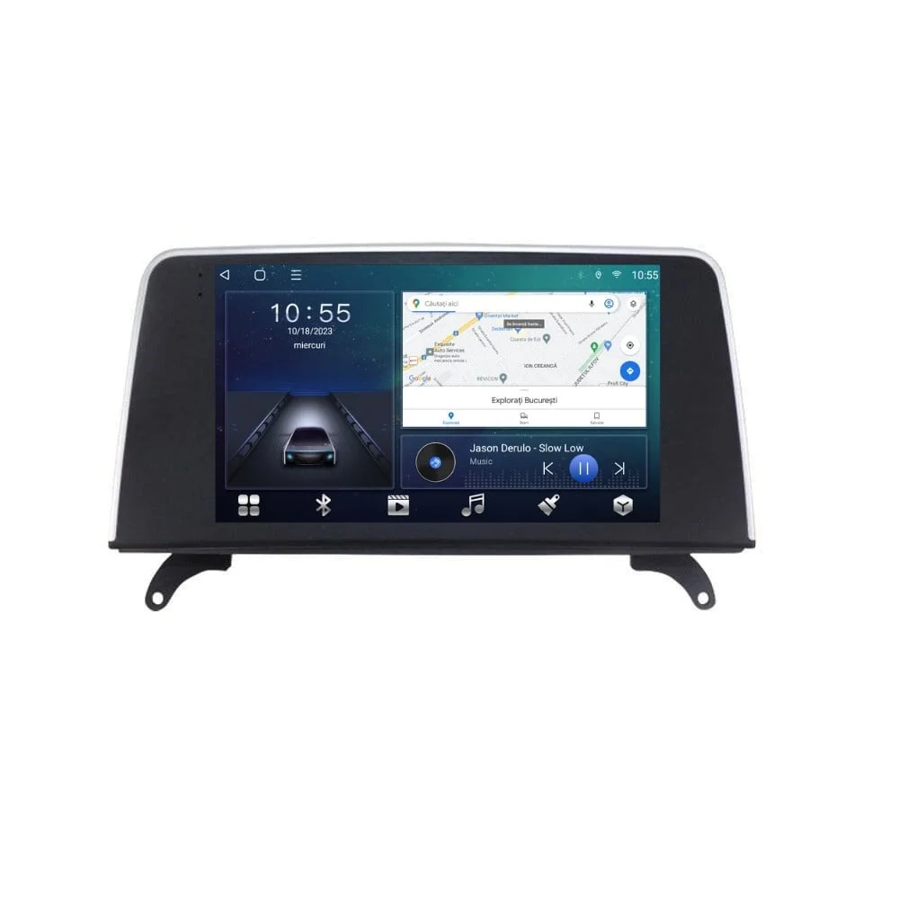 Navigatie dedicata cu Android BMW X6 (E71) 2007 - 2014, 2GB RAM, Radio GPS Dual Zone, Display HD QLED 9" Touchscreen, Internet Wi-Fi si slot SIM 4G, Bluetooth, MirrorLink, USB