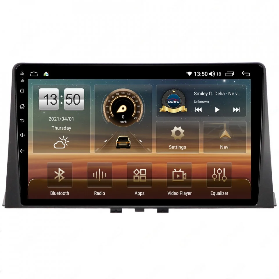 Navigatie dedicata cu Android Citroen Berlingo dupa 2018, 8GB RAM, Radio GPS Dual Zone, Display HD QLED 10" Touchscreen, Internet Wi-Fi si slot SIM 4G, Bluetooth, MirrorLink, USB
