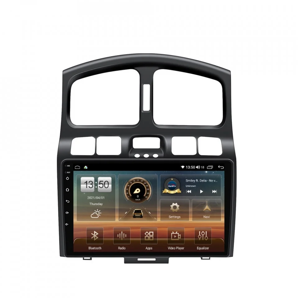Navigatie dedicata cu Android Hyundai Santa Fe I 2000 - 2006, 4GB RAM, Radio GPS Dual Zone, Display HD QLED 9" Touchscreen, Internet Wi-Fi si slot SIM 4G, Bluetooth, MirrorLink, USB