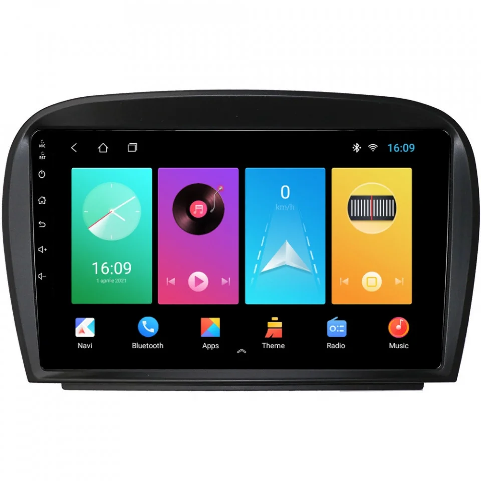 Navigatie dedicata cu Android Mercedes SL R230 2001 - 2012, 2GB RAM, Radio GPS Dual Zone, Display HD IPS 9" Touchscreen, Internet Wi-Fi, Bluetooth, MirrorLink, USB