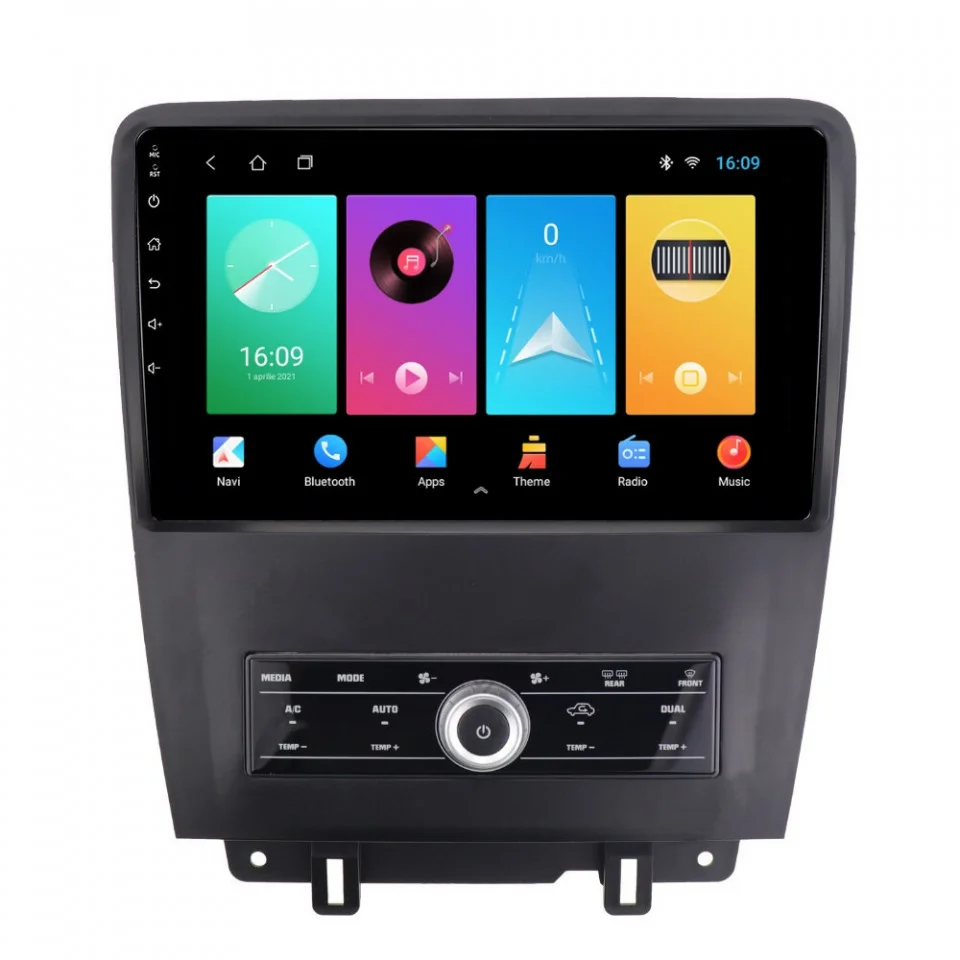 Navigatie dedicata cu Android Ford Mustang 2009 - 2014, 2GB RAM, Radio GPS Dual Zone, Display HD IPS 10" Touchscreen, Internet Wi-Fi, Bluetooth, MirrorLink, USB