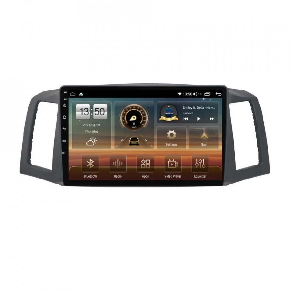 Navigatie dedicata cu Android Jeep Grand Cherokee III 2004 - 2007 fara navigatie originala, 4GB RAM, Radio GPS Dual Zone, Display HD QLED 10" Touchscreen, Internet Wi-Fi si slot SIM 4G, Bluetooth, MirrorLink, USB