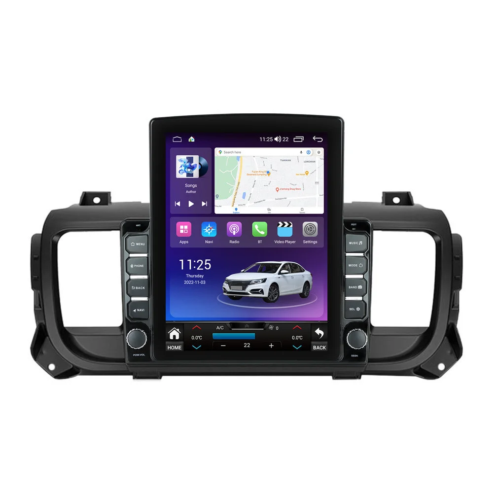 Navigatie dedicata cu Android Citroen Jumpy dupa 2016, 4GB RAM, Radio GPS Dual Zone, Touchscreen IPS 9.7" HD tip Tesla, Internet Wi-Fi si slot SIM 4G, Bluetooth, MirrorLink, USB