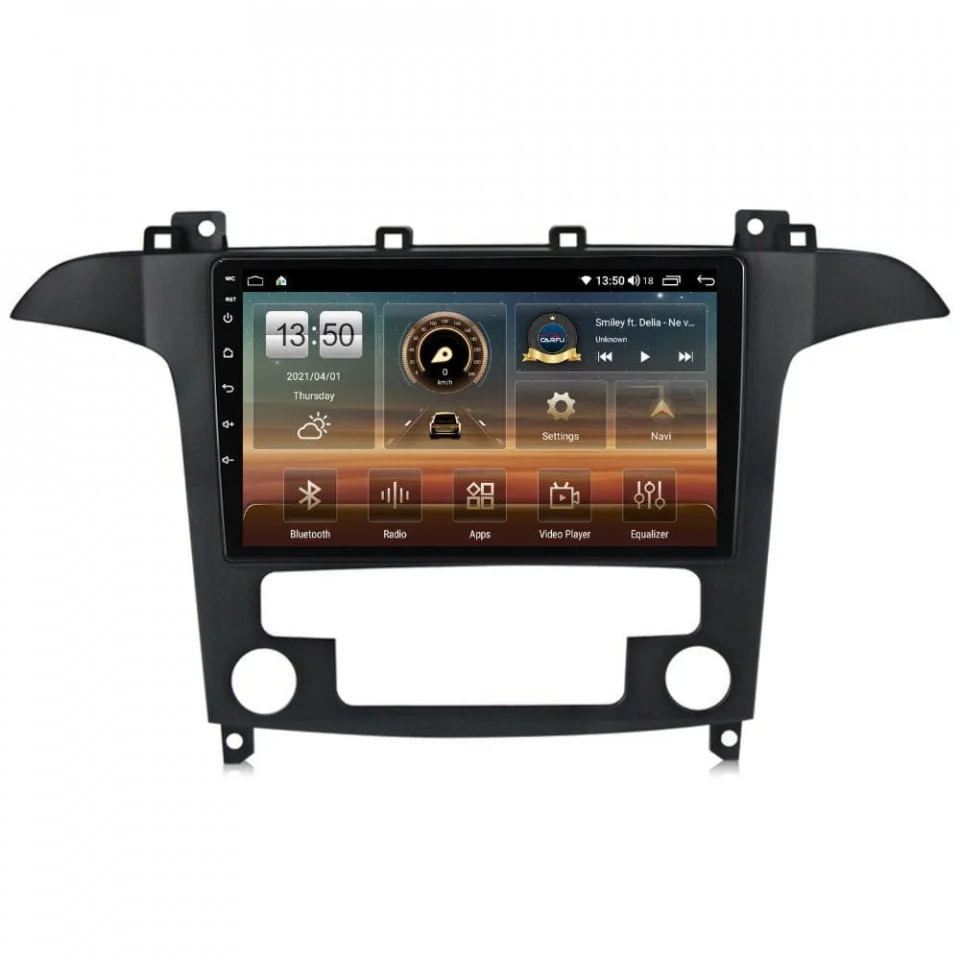 Navigatie dedicata cu Android Ford S-Max I / Galaxy II 2006 - 2015, clima automata, 4GB RAM, Radio GPS Dual Zone, Display HD QLED 9" Touchscreen, Internet Wi-Fi si slot SIM 4G, Bluetooth, MirrorLink, USB