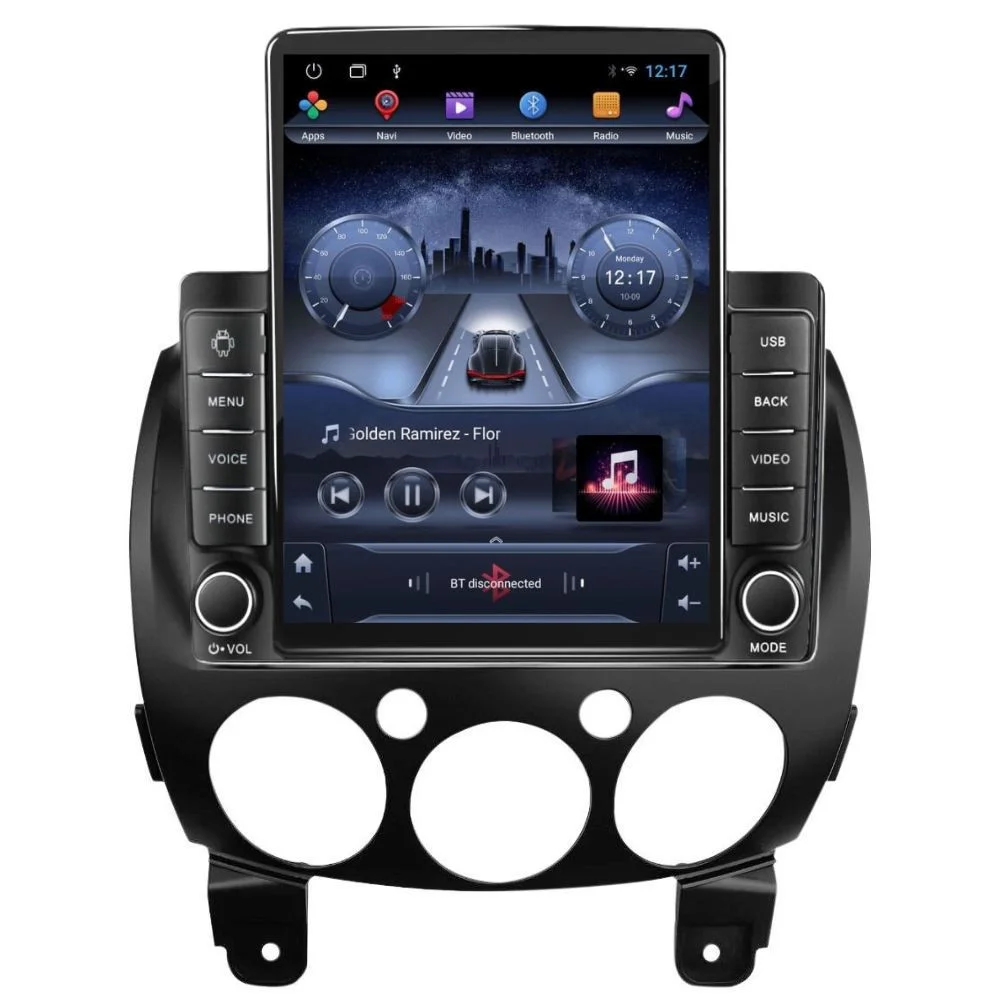 Navigatie dedicata cu Android Mazda 2 2007 - 2014, 2GB RAM, Radio GPS Dual Zone, Touchscreen IPS 9.7" HD tip Tesla, Internet Wi-Fi, Bluetooth, MirrorLink, USB