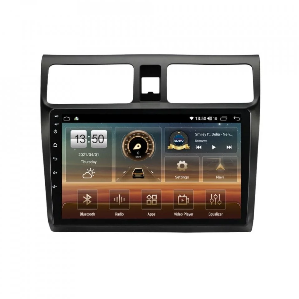 Navigatie dedicata cu Android Suzuki Swift III 2005 - 2010, 4GB RAM, Radio GPS Dual Zone, Display HD QLED 10" Touchscreen, Internet Wi-Fi si slot SIM 4G, Bluetooth, MirrorLink, USB