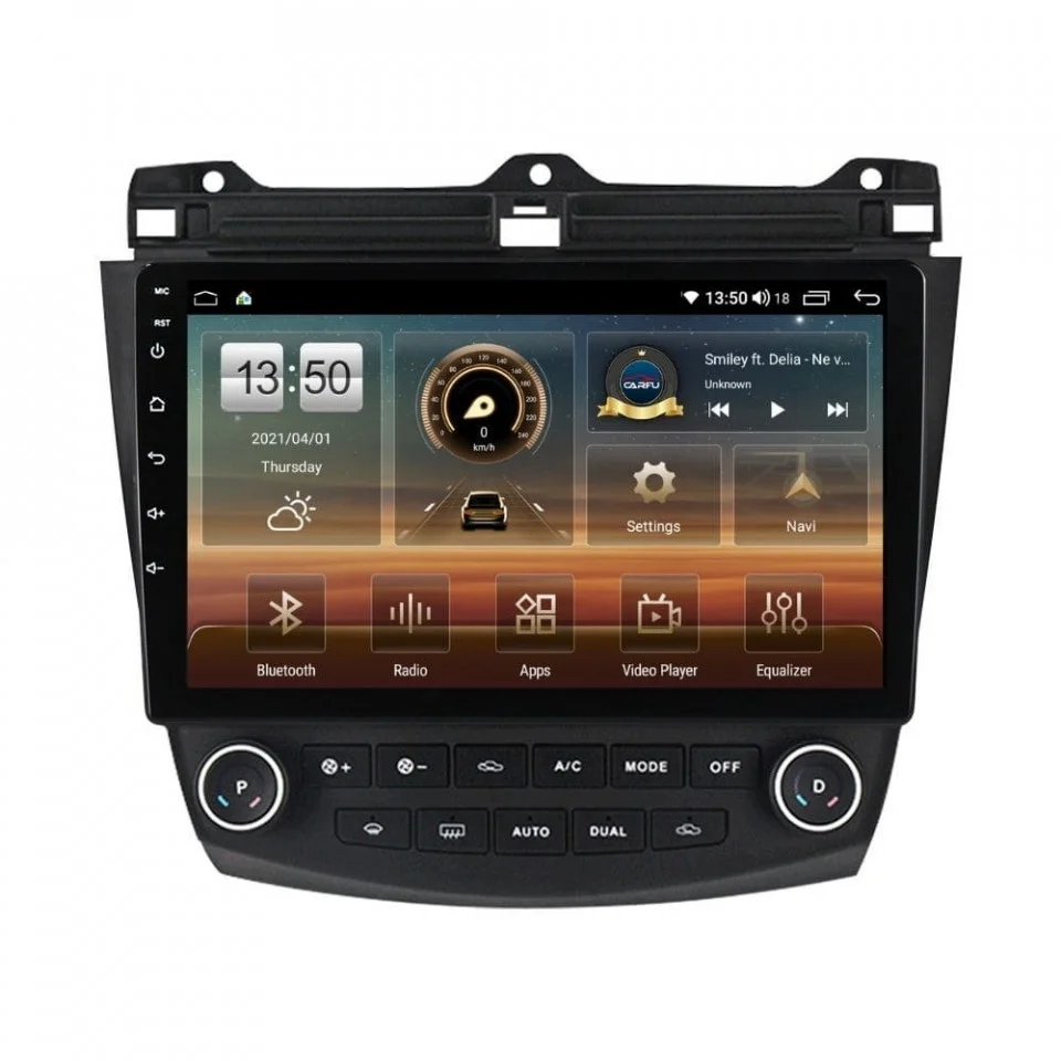 Navigatie dedicata cu Android Honda Accord VII 2003 - 2008 benzina, 8GB RAM, Radio GPS Dual Zone, Display HD QLED 10" Touchscreen, Internet Wi-Fi si slot SIM 4G, Bluetooth, MirrorLink, USB