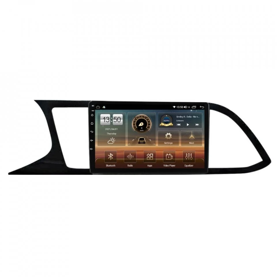Navigatie dedicata cu Android Seat Leon 5F 2013 - 2020, 4GB RAM, Radio GPS Dual Zone, Display HD QLED 9" Touchscreen, Internet Wi-Fi si slot SIM 4G, Bluetooth, MirrorLink, USB