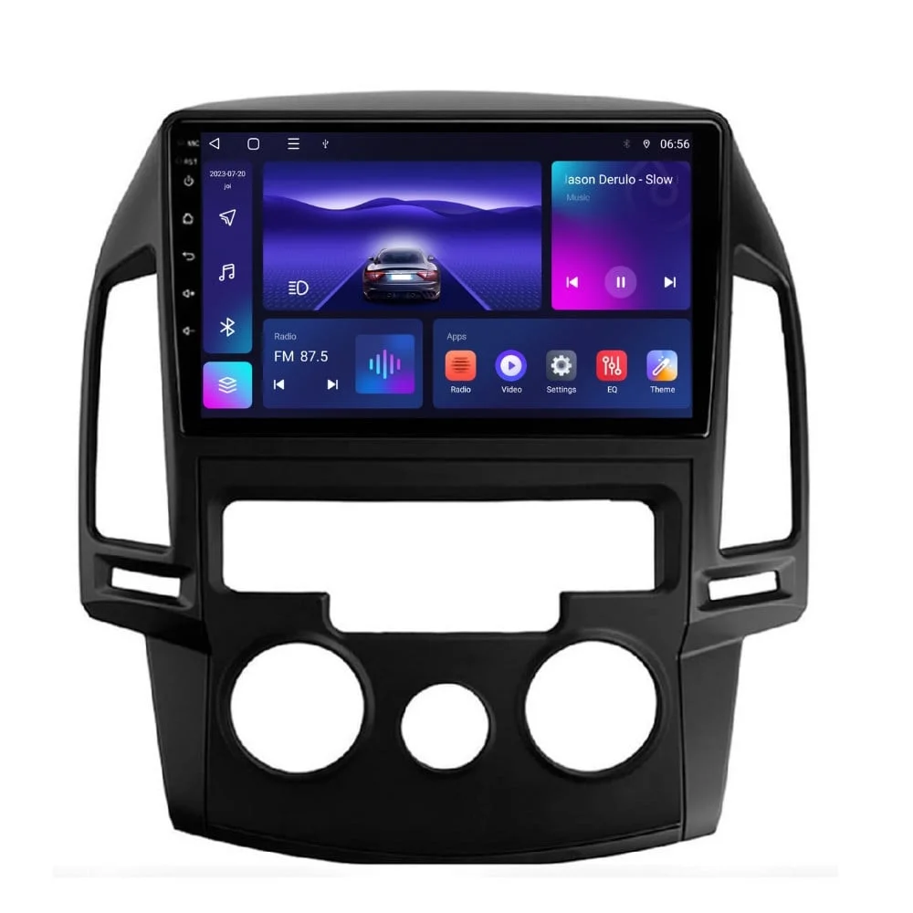 Navigatie dedicata cu Android Hyundai i30 2007 - 2012, clima manuala, 3GB RAM, Radio GPS Dual Zone, Display HD QLED 9" Touchscreen, Internet Wi-Fi si slot SIM 4G, Bluetooth, MirrorLink, USB