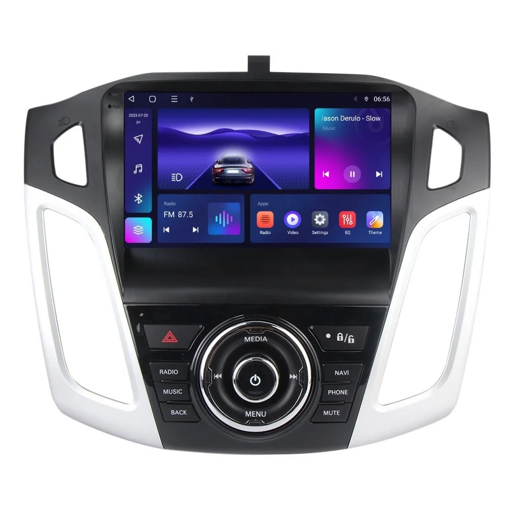 Navigatie dedicata cu Android Ford Focus III 2011 - 2018, 3GB RAM, Radio GPS Dual Zone, Display HD QLED 9" Touchscreen, Internet Wi-Fi si slot SIM 4G, Bluetooth, MirrorLink, USB