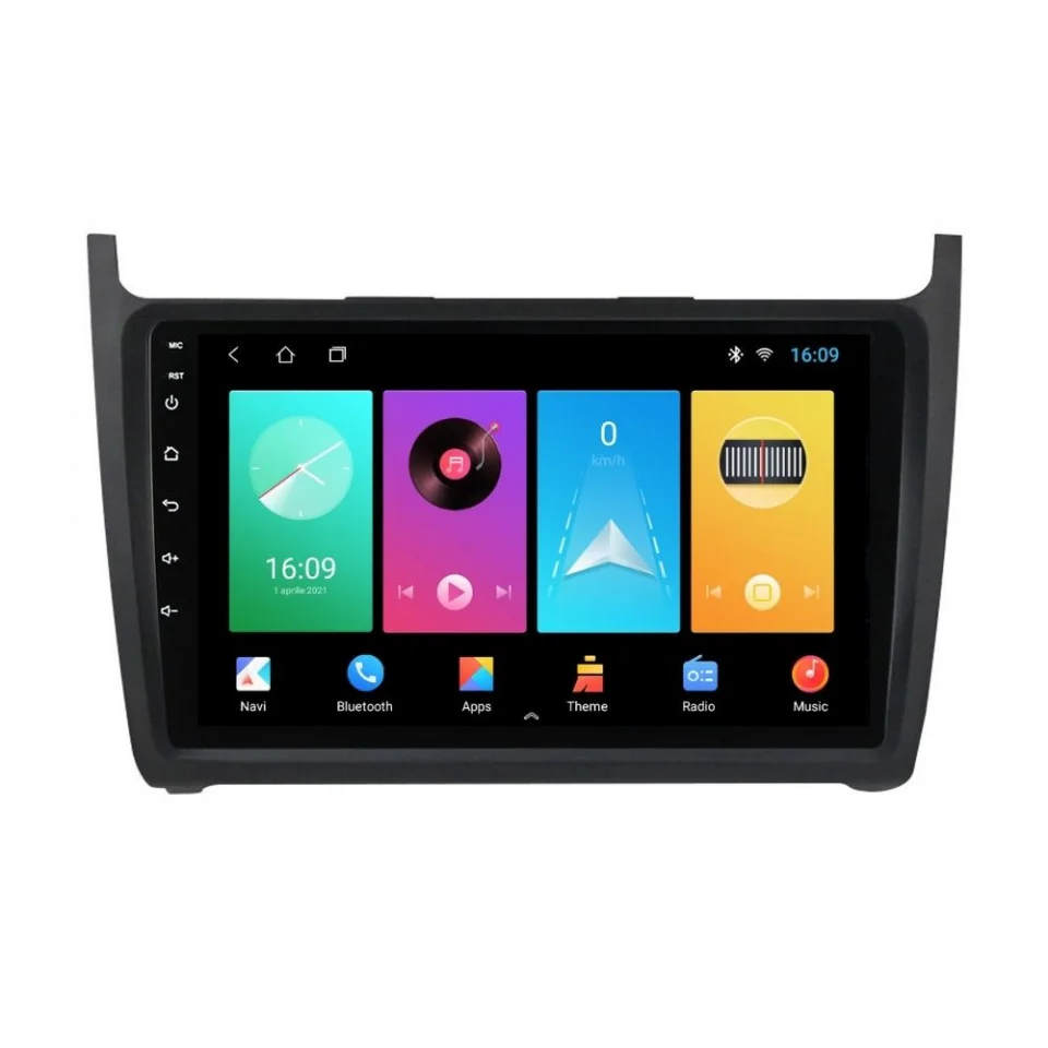 Navigatie dedicata cu Android VW Polo 6R 2009 - 2018, 2GB RAM, Radio GPS Dual Zone, Display HD IPS 9" Touchscreen, Internet Wi-Fi, Bluetooth, MirrorLink, USB