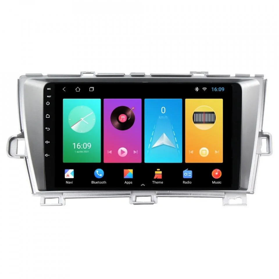 Navigatie dedicata cu Android Toyota Prius 2009 - 2015, 2GB RAM, Radio GPS Dual Zone, Display HD IPS 9" Touchscreen, Internet Wi-Fi, Bluetooth, MirrorLink, USB